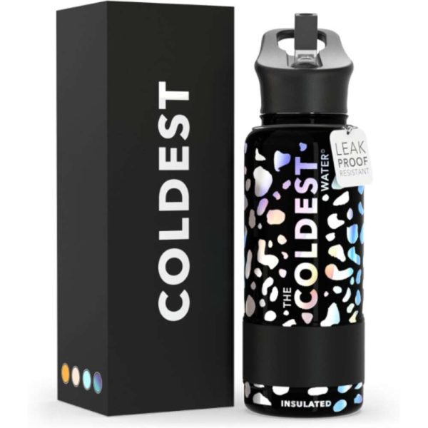 -32 Bottle Sports COLDEST Water Oz (Straw Lid), Leak Proof,Vacuum Insulated Stainless Steel, Hot Cold, Double Walled, Thermo Mug