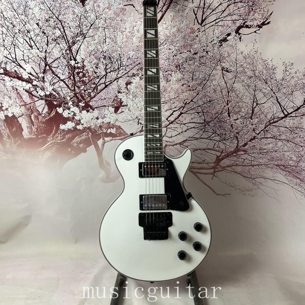 White 6-string electric guitar HH pickup Black accessories tremolo bridge Rosewood fingerboard mahogany body in stock