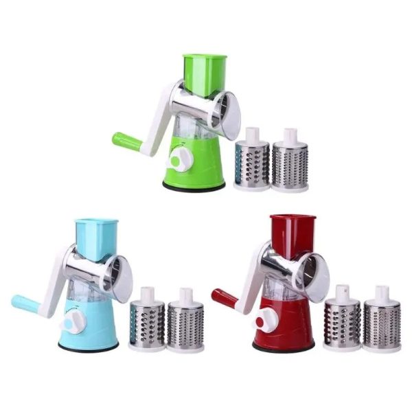 Vegetable Slicer Manual Kitchen Accessories Grater Vegetable Chopper 3 In 1 Round Cutter Potato Spiralizer Home Gadget Tool Item