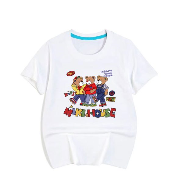 Baby Cartoon Bear T-shirts For Kids Fashion Children Shirts For Girls Boys Casual Tops Outwear O-Neck Summer Tee Clothes