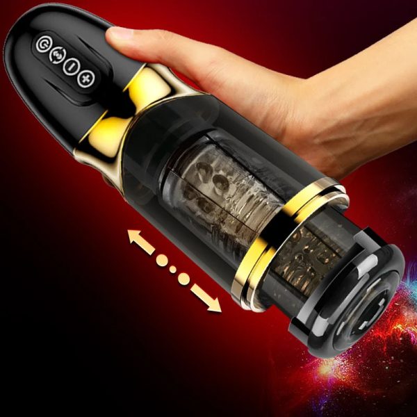 Automatic Telescopic Rotation Male Masturbation Cup 1010 Modes Silicone Vagina Real Pussy Adult Masturbator Sex Toys for Men 240711