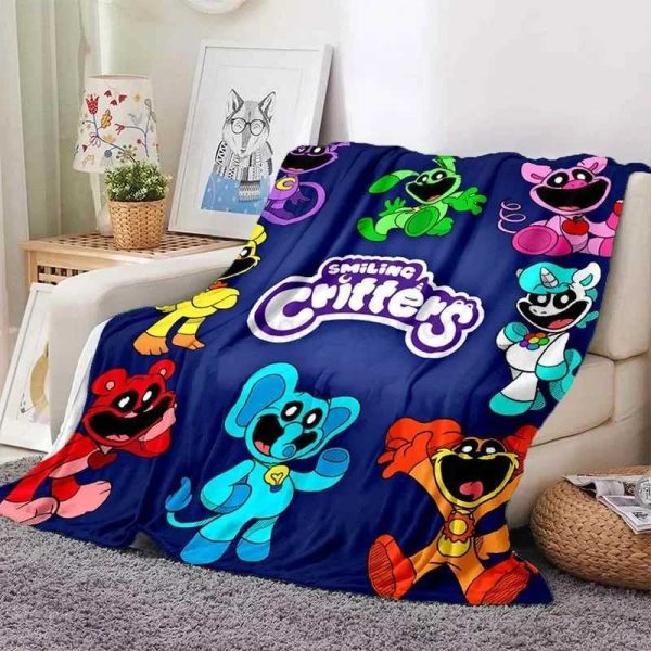 Blanket CATNAP DOGDAY Cartoon Smiling Critters Blanket Kids Baby Throw Blanket for Bedroom Living Room Sofa Bed Car Brithday GiftB270712