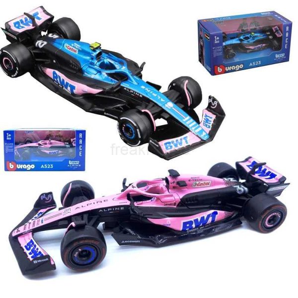 Bburago 1 43 BWT Alpine F1 Team 2023 A523 Bahrain #10 #31 Pink/Flat Racing Formula Car Static Simulation Diecast Alloy Model CarCL240718