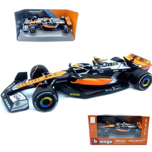 Bburago 1 43 F1 Formula Mclaren F1 MCL60 2023 #4 Lando Norris #81 Oscar Piastri Alloy Car Die Cast Model Toy FGift CollectibleCL240718