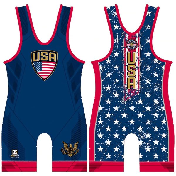 The USA Wrestling Singlets Suit Boxing One Piece Bodysuit Mens Gym Sports Elasticity Fitness Sleeveless Weightlifting Skinsuit 240711