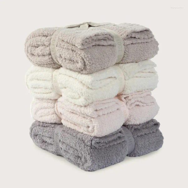 Blankets Comfy Super Soft Throw Blanket Solid Color High-grade Fleece Fuzzy Fluffy Warm Microfiber Knitted Lightweight