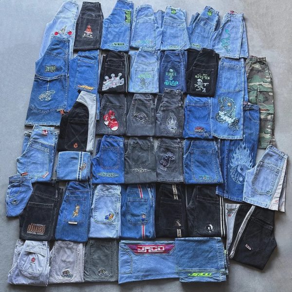 Y2K Baggy Jeans Men Harajuku Selling JNCO printed Vintage Skateboard Pants Streetwear Goth Women Casual Wide Leg 240722