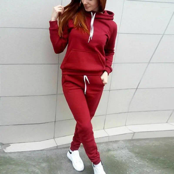 Women's Two Piece Pants Fashion Women Track Suits Sports Wear Jogging Ladies Hooded Tracksuit Set Clothes Hoodies Sweatpants Sweat