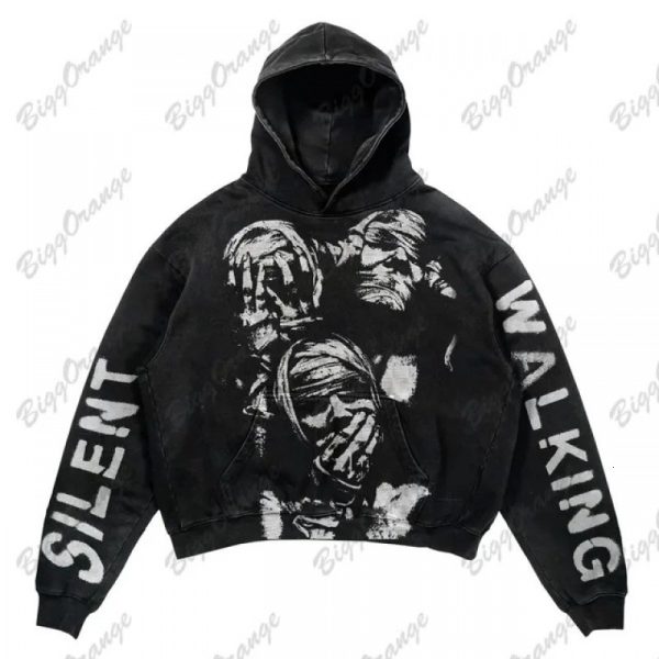 2024 hoodie street fashion trendy brand skeleton hooded sweatshirt 3D digital printing casual loose hooded sweatshirt for men 240723