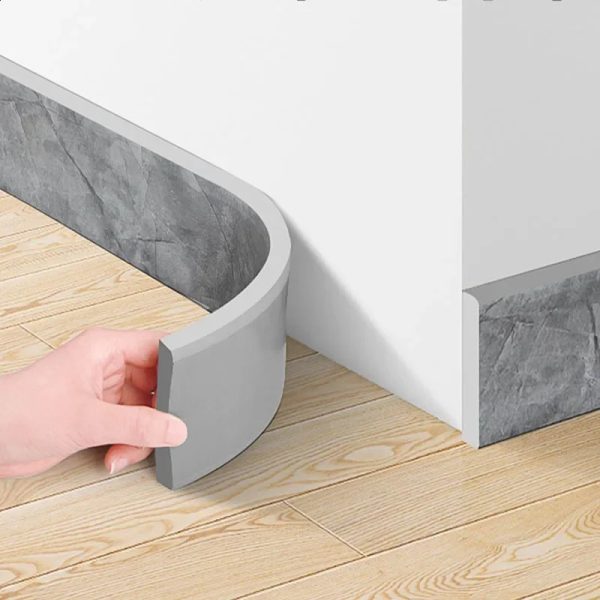 2M Waterproof enclosure Self adhesive Skirting Line 3D Wall Sticker Thickened Anti-collision Decoration Kids Corner Line 240725