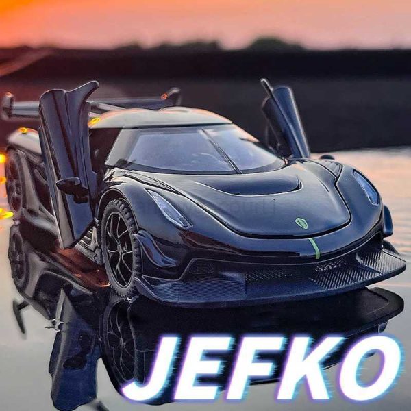 1 32 Koenigsegg Jesko Supercar Alloy Model Car Toy Diecasts Metal Casting Sound and Light Pull Back Car Toy For Children VehicleM240717