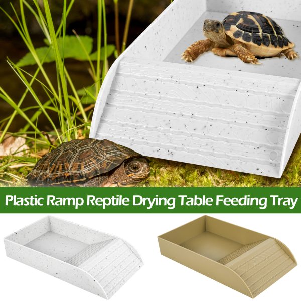 Turtle Basking Platform Large Capacity Non-Slip Pet Breeding Tank Play Pattern Reptile Bath Basin Turtle Terrace Pet Supplies