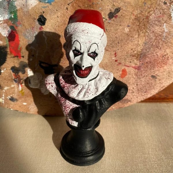 Terrifier Art The Clown Figure Horror Clown Indoor/Outdoor Garden Statue Halloween Decoration Halloween Resin Sculpture Home 240729