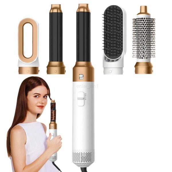 1000w Hair Deyer 5 In 1 Hair Styler With Curling Barrel Hot Air Brush Multifunctional Blow Dryer High Speed Ionic Hair DryersY240729