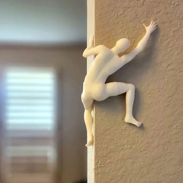 Unique Climber Sculpture Wall Decor Funny Resin Mountaineering Sculpture Room Decoration Wall Decor Children Birthday Gifts 240730