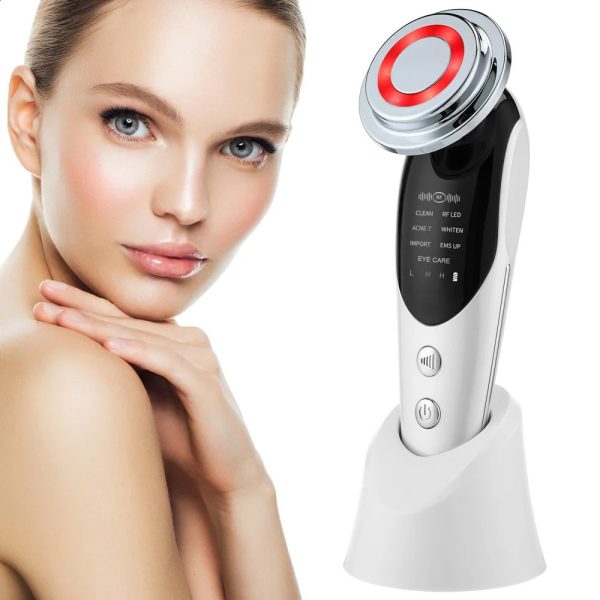 7 in 1 Face Lifting Device EMS Microcurrent Skin Rejuvenation LED Facial Neck Firming Massager Beauty Care Apparatus 240731