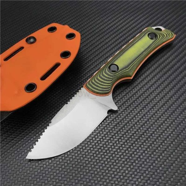 BM 15017 Hunt Fixed Blade Knife 2.79 S90V Drop Point Richlite/Orange G10 Handle Kydex Sheath Outdoor Camping Hunting KnifeXJ240808