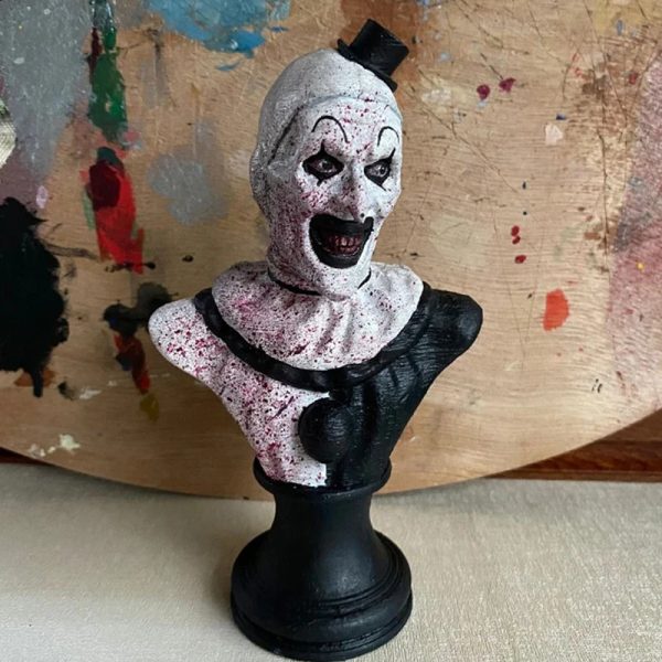 Terrifier Art The Clown Figure Horror Clown Indoor/Outdoor Garden Statue Halloween Decoration Halloween Resin Sculpture Home 240809