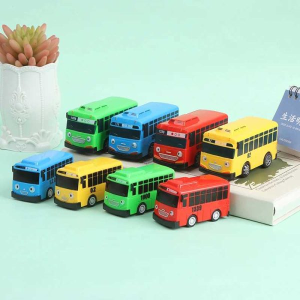 4PCS Tayo The Little Bus Cartoon Pull Back Car Toy Set Kids Educational Gift Y240809