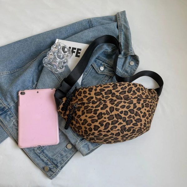 2024 Hot Selling Women's Large Capacity Leopard Pattern Solid Color Zipper Nylon Crossbody Fashion Shoulder Bag H6.29#24 ddmy 98ac