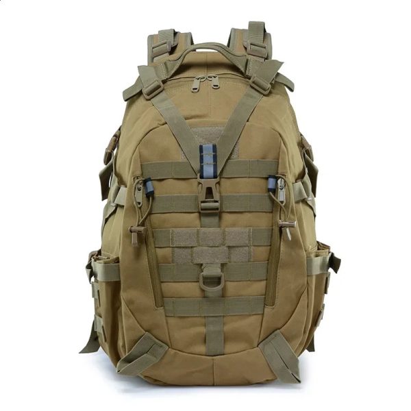 40L Camping backpack Mens Outdoor Bag Travel bag Camo Molle Hiking Backpack Hiking Outdoor reflective shoulder bag 240812