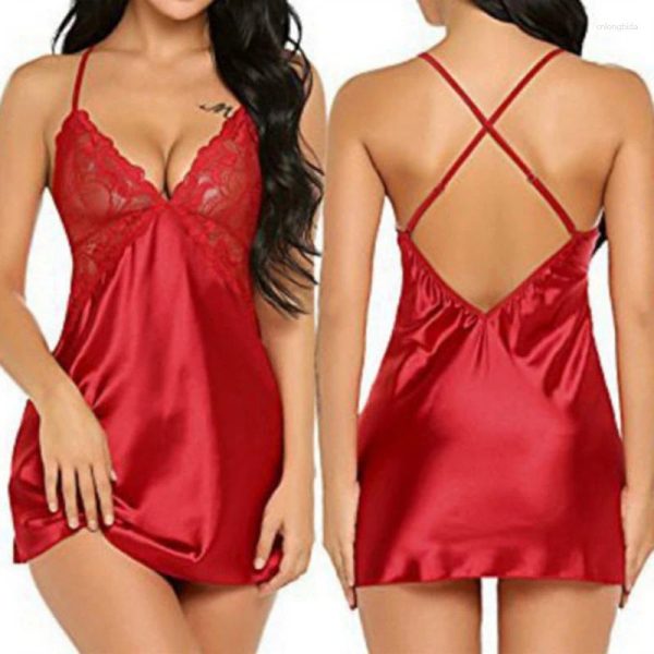 Women's Sleepwear Women Sexy Lace Sling Lingerie Nightwear Robe Babydoll Attractive Charming S-2XL Night Dress Sleep Wear