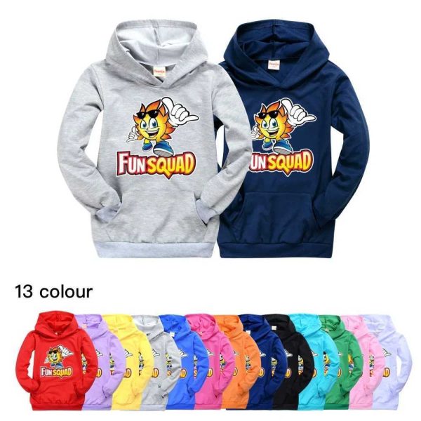 Autumn Fun Squad game Kids Girl Boys Full Sleeve Hoodie Sweatshirt Child Baby Cartoon Hoody Coat Tops Jacket Children ClothingY240814