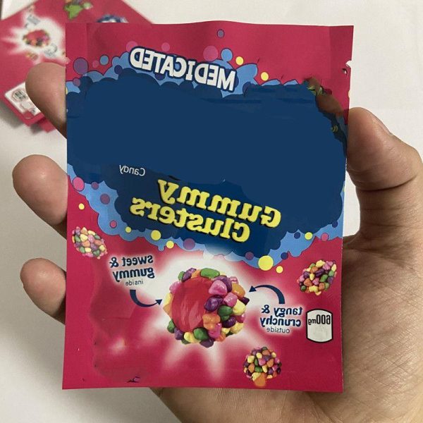 600mg gummy packing bags edible mylar package gummies sweet empty plastic packaging bag Hqbcx