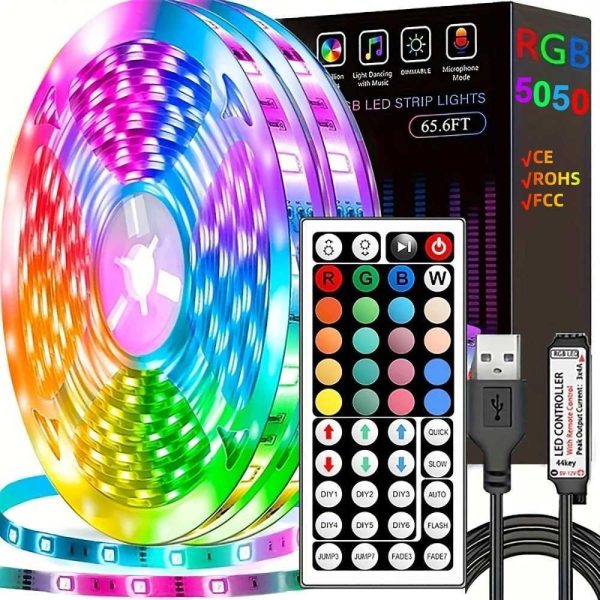 5050RGB light with 5vUSB44 key wifi smart LED light With RGB light strip CL240815