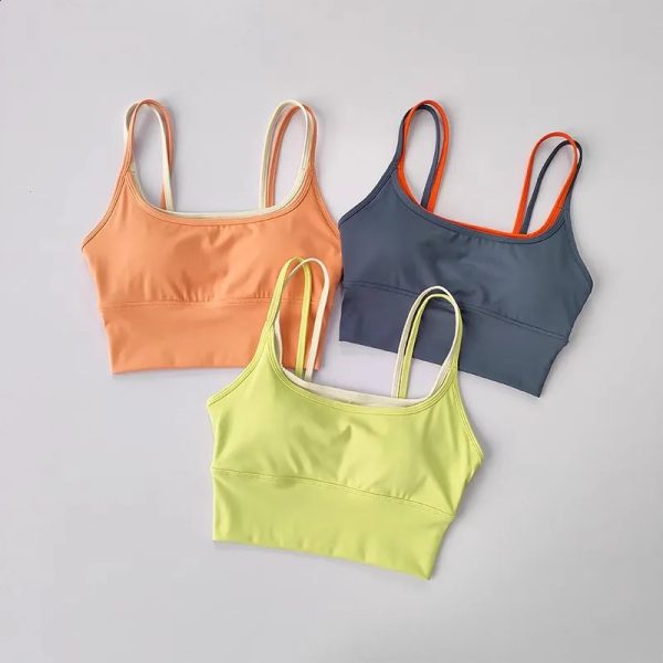 Women Breathable Sports Bra Shockproof Fitness Tops Push Up Gym Crop Top Brassiere Sport Bras Workout Seamless Yoga 240820