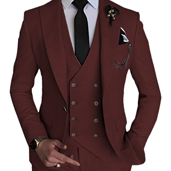 2022 business casual mens three piece bridegroom suit men 240821