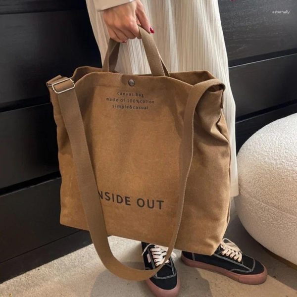 Totes High Quality Women Canvas Shoulder Bag 2024 Shopping Bags Students Book Cotton Cloth Handbags Large Tote For Girls Wallet