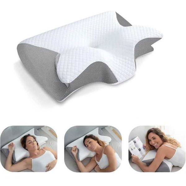 1pc Memory Foam Cervical Pillow 2 in 1 Ergonomic Contour Orthopedic Pillow for Neck Pain Contoured Support PillowsNeck PillowXJ240822