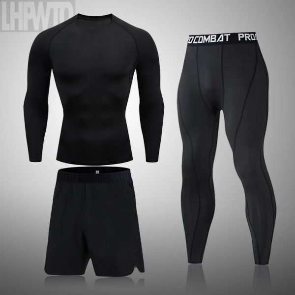 Winter Thermal Underwear Men Set Compression Tracksuit Mens Quick Dry Rashgarda For Male Sportswear Clothing Long Johns 240823