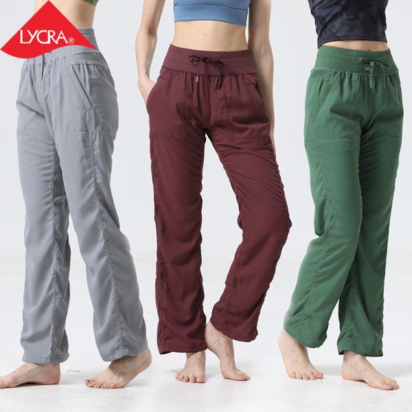 Womens Dance Studio Pant Loose Workout Mid Waist Sports For Women Casual Gym Yoga Long Wide Leg Pants Trousers