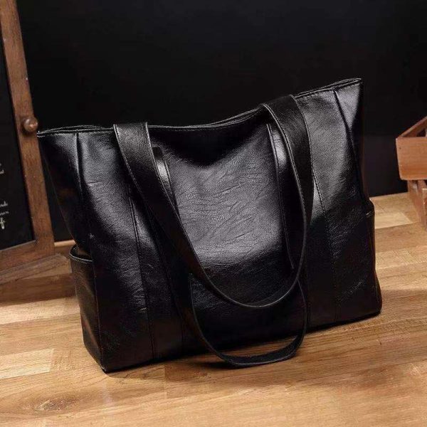 2023 New Large Bag Women's Versatile Simple Large Capacity Tote Bag Single Shoulder Handbag Soft Leather Women's Bag