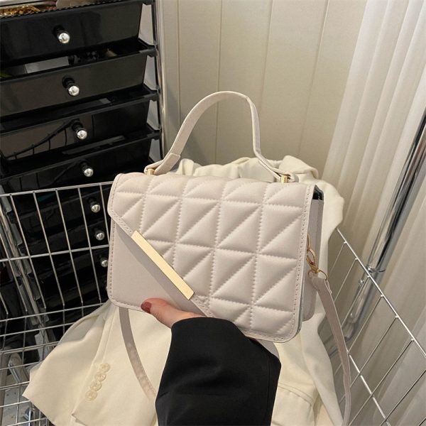 Women's Single shoulder bag with trendy texture hand-held small square bag