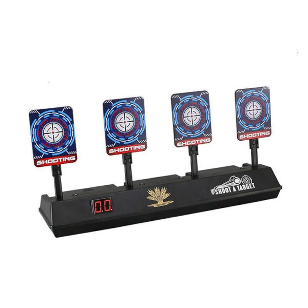 Target For Shooting Electronic Scoring 4 LED Light & Shooting Sounds Effect Auto Reset Digital Targets for Nerf Guns Toys Gun Target