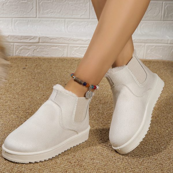 Winter Women Snow Boots Plush Warm Non Slip Waterproof Ladies Flats Sneakers Casual Slip on Female Ankle Boots 240826