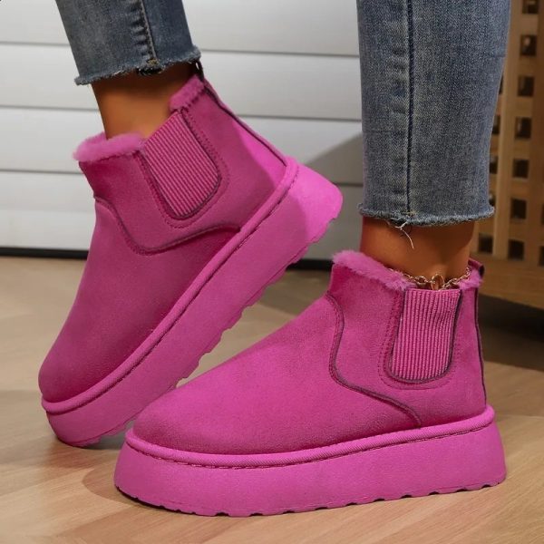 Winter Women Snow Boots Plush Warm Non SlipWaterproof Ladies Flats Sneakers Casual Slip onFemale Ankle Boots Botas Muier 240826