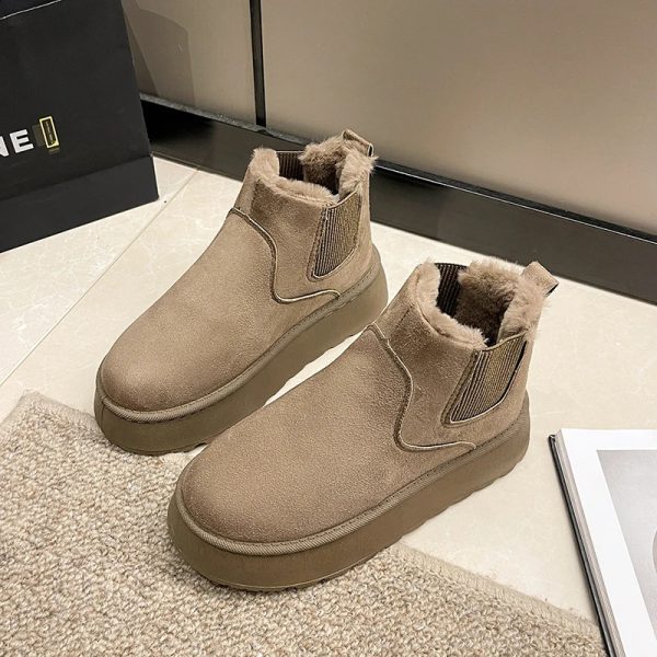 Winter Women Snow Boots Plush Warm Non Slip Waterproof Ladies Flats Sneakers Casual Slip on Female Ankle Boots Botas Mujer 240826