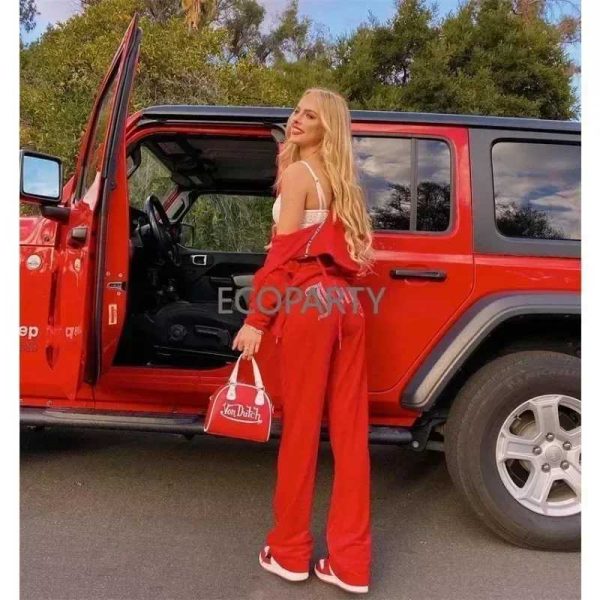 Women's Tracksuits Womens Solid Velvet Two Piece Beaded Letter Juicy Fashion Tracksuit Sexy Hooded Crop Jacket Flare Pants Y2K T-shirt Y240826OP51