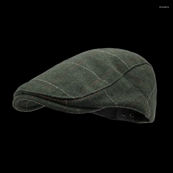 Berets OOHMY Wool Blend Adjustable Sboy Hat For Men Women Flat Cap Male Female Youth Boys Girls Irish Cabbie Gatsby Headwear VintagE