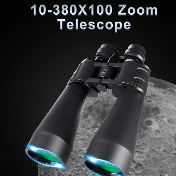 10-380x100 Powerful Binoculars Long Range Telescope Zoom HD BAK4 High Magnification Professional Monocular for Hunting Tourism 240828