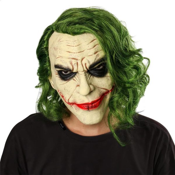 The Dark Knight Joker Cosplay Mask Halloween Party Unisex adult Latex Head Cover performance stage props 240829