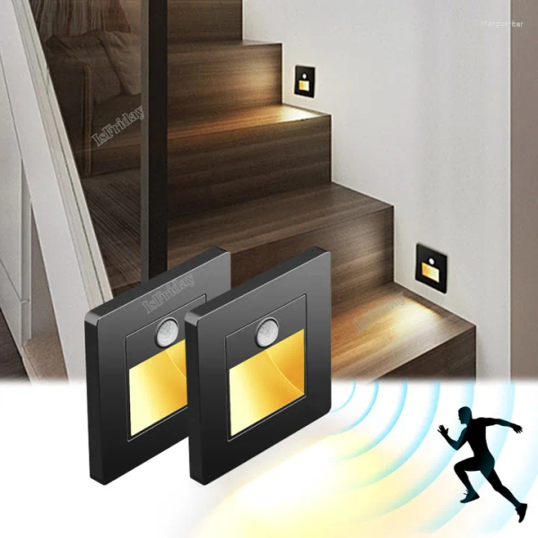 Wall Lamp PIR Motion Detector Sensor Led Stair Light Infrared Human Body Induction Recessed Steps Ladder Staircase Bed