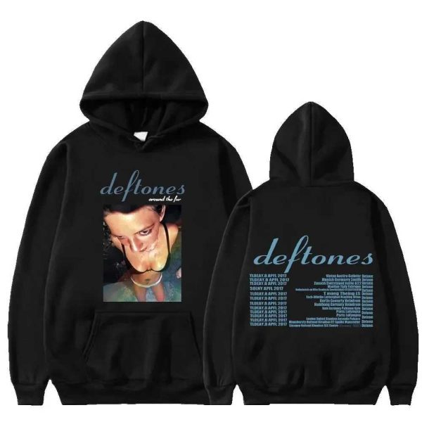 2024 Deftones Fashion Prevalent Print Hooded Men Women Plus Size Hoodies Retro Punk Sweatshirt Unisex Personality Streetwear Y240902