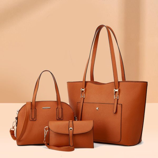 2024 New Mother and Child Three Piece Crossbody Handbag PU Women's Bag