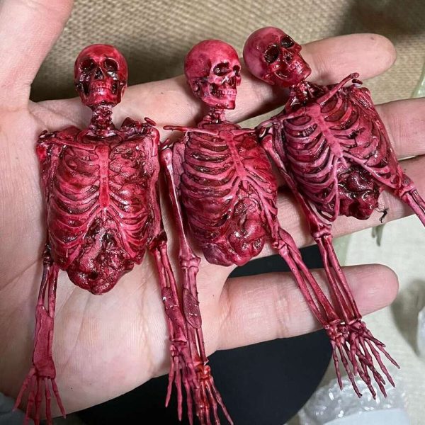 1/12 Scale Half-body Flesh Blood Human Skeleton PVC Model Fit for 6in Action Figure Accessory Toys Scene