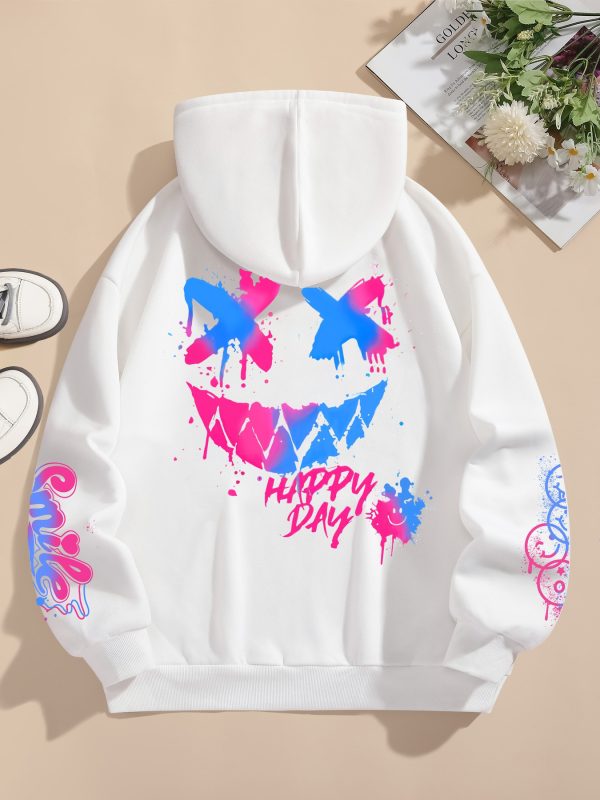 Women's Men's Graphic Hoodie with Long Sleeves and Drawstring Pocket - Comfortable and Stylish Sweatshirt